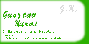 gusztav murai business card